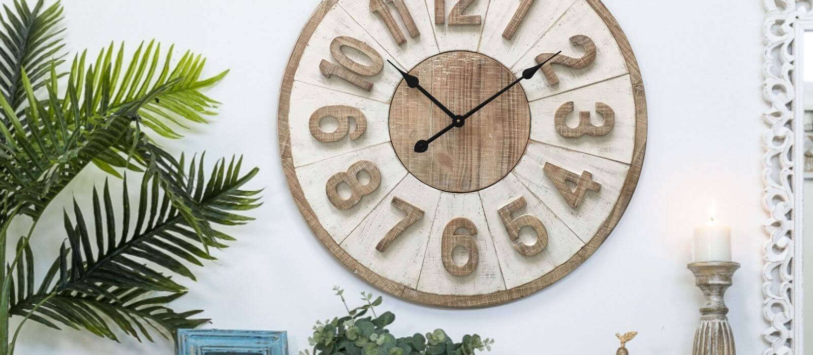 How to choose a large wall clock for your home - Beautiful Home Decor Products and Home Decorating Styling Tips and Ideas 