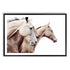3 Palomino Horses Wall Art Print with a black frame and white border by Beautiful Home Decor also available unframed.