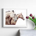 3 Palomino Horses Artwork Wall Art Photo Print framed in white to decorate your empty walls and shelves.