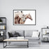 3 Palomino Horses Wall Art Print photo in a black frame for above your sofa empty wall from Beautiful Home Decor