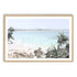A wall art photo print of a Australian Watego Surf Beach B with a timber frame, white border by Beautiful Home Decor