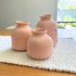 Salmon Pink Boca Vases available in 3 sizes to style your dining table