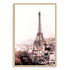 A wall art photo print of the Eiffel Tower in Paris with a timber frame, no white border at Beautiful HomeDecor
