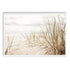 A wall art photo print of a grassy beach shore with a white frame, no white border at Beautiful HomeDecor