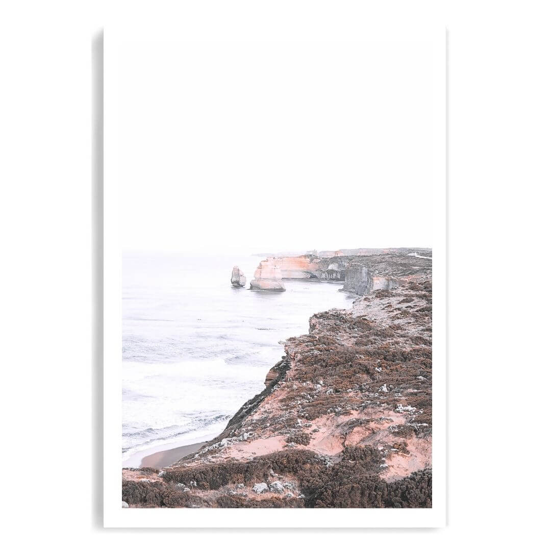 A wall art photo print of the Great Ocean Road B unframed with a white border by Beautiful Home Decor