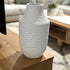 Large white 36cm Kima Vase to style your table or shelf in a Australian Coastal Hamptons Home by Beautiful Home Decor