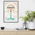 A wall art photo print of a Moroccan Temple water feature with a black frame or unframed to decorate a wall in your office
