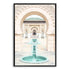 A wall art photo print of a Moroccan Temple water feature with a black frame, no white border at Beautiful HomeDecor