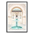 A wall art photo print of a Moroccan Temple water feature with a black frame, white border by Beautiful Home Decor