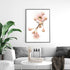 A wall art photo print of native gum eucalyptus flower b with a black frame or unframed to decorate a wall in your living room