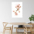 A wall art photo print of native gum eucalyptus flower b with a white frame to decorate your dining room walls