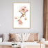 A wall art photo print of native gum eucalyptus flower b with a timber frame to style a wall in living room