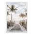 A wall art photo print of a pathway to a beach on the Keys Florida with a white frame, no white border at Beautiful HomeDecor