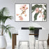 A set of 2 Native Gum Eucalyptus Flower Wall Art Prints with a black frame or unframed for your office study wall