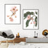 A set of 2 Native Gum Eucalyptus Flower Wall Art Prints with a black frame or unframed to decorate a wall in your living room