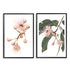 A set of 2 Native Gum Eucalyptus Flower Wall Art Prints with a black frame, white border by Beautiful Home Decor