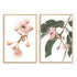 A set of 2 Native Gum Eucalyptus Flower Wall Art Prints with a timber frame, no white border at Beautiful HomeDecor