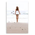 A wall art photo print of the girl with the surfboard unframed, printed edge to edge without a white border