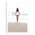 A wall art photo print of the girl with the surfboard unframed with a white border by Beautiful HomeDecor