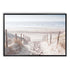 A wall art photo print of a walk on the beach with a black frame, no white border at Beautiful HomeDecor