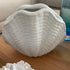 Beautiful Textured White Ceramic Oyster Vase Decorative Accessory for your Coastal inspired home.